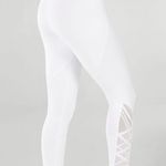 Fabletics Dynamic High-Waisted  Lattice 7/8 Leggings White Small Photo 0