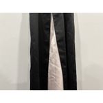 Zum Zum Black Light Pink Bow Split Back Satin Dress Gown 3/4 Vintage VTG Photo 4