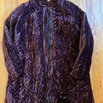 Free People  Jacket Womens Small Purple Quilted Velvet Longline Coat OB435754 Photo 0