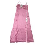 Rumored Monroe Midi Dress Bonbon Pink MEDIUM Satin Flowy Cocktail‎ Sexy Photo 8