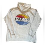 Salt Life  Vintage Rays Hooded Sweatshirt Womens Size Large Oatmeal Heather Photo 1