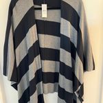 Loft NWT  Striped Open Front Poncho Photo 0