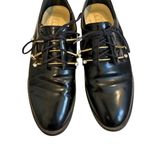Coliac Black Patent Leather Embellished Lace Up Oxfords, Sz Eu 37 Photo 5