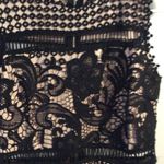 INA Gorgeous black corcheted dress peek a boos Large L lined stretch sleeveless Photo 1