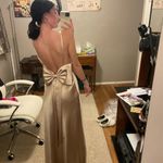 Revelry Steph Satin Dress Gold Size 0 Photo 2