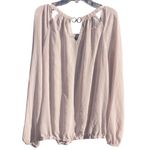 Jennifer Lopez Light Brown Cream Top Blouse Photo 2