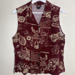Harley Davidson Vintage Motorcycle Parts Red & Cream Tank Top Size XL USA Photo 1