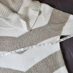 Apt. 9  Cowl Neck Chevron Sweater M White Gray Soft Cozy Tunic Knit Hygee Cozycore Photo 5