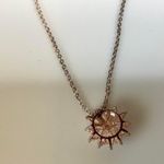 Crystal Sunflower Necklace Gold Photo 6