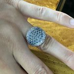 Natural Aquamarine Sterling Silver Ring Size 6 Photo 3