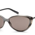 Christian Dior Dior PICADILLY smoke gray marble chrome black arm lightweight cat eye sunglasses Photo 0