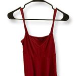 SheIn Maternity Peplum Tank TOP Burgundy Causal stretch ruffle rib knit MEDIUM Photo 5