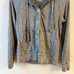 J.Crew  Washed Heavyweight Jersey Size S Pullover Hoodie Gray 100% Cotton #99346 Photo 2