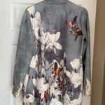 Tempo Paris  Blazer Jacket Sz Medium Art Nature Romantic Whimsical Suede Feel V2 Photo 1