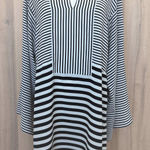 BCBGMAXAZRIA Striped Dress Black White Mini Size M Modern Minimalist Photo 0