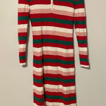 Amazon Red, White, Pink, and Green Bodycon Sweater Dress Photo 0