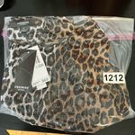 Premise  Leopard Print Sheer Blouse Photo 3