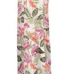 Old Navy  Womens Floral Chiffon Maxi Dress Sz Medium tall Sundress white tropical Photo 0