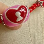 Pink and red hand painted beaded necklace Photo 9