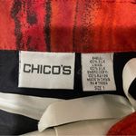 Chico's Silk Boho Patchwork Embroidered Open Front Peplum Jacket Cardigan Photo 6