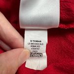 Old Navy Red Smocked Crepe Babydoll Milkmaid Long Sleeve Peasant Top Photo 8