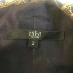 Tibi  New York 100 % silk dress black and gold Sz 2 Photo 7