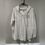 Blue 84 Minnesota Gray and White Striped Hoodie Photo 4