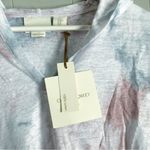 Cynthia Rowley 100% Linen Tie Dye Boho Hoodie Red White Blue M Photo 3