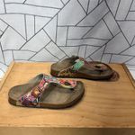 Birkenstock GIZEH BIRKO-FLOR THONG SANDALS Pink Teal Yellow SIZE 10 US / 41 EU Photo 9