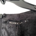 Black Halo  Crushed Velvet Square Neck NWTs size 2 Sheath Straight Dress Photo 2