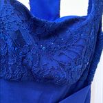 Adrianna Papell Blue Ruched Halter Mini Dress Photo 6