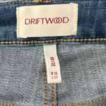 Driftwood  Royce Straight Leg Jeans Indigo Detached Floral Embroidery Medium Wash Photo 10