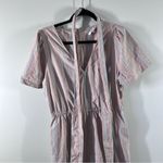 Madewell puff sleeve striped jumpsuit women’s size 12 Photo 3