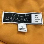 Celebrate DB Studio One Shoulder Ruffle Gown Formal Dress Marigold 8 Gold Photo 2