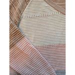 None Womens L Hoodie, lightweight Heathered Brown/White/Pink/Gray stripe Photo 2