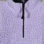 No Boundaries  Fuzy Purple Sherpa Pull Over Quarter Zip Size Large 11-13 Juniors Photo 2