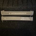 Anthropologie  Black Mock Neck Button Shoulder Sweater Size L Photo 3