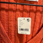 Free People NWT  Beach XS Vibrant Orange Ribbed Sweater Vest Photo 2