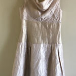 Adrianna Papell  Pleated‎ Metallic Cowlneck Dress Photo 0