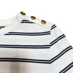 J.Crew Factory Navy & White Stripe Crew Neck Long Sleeve XXS Slim Fit Nautical Photo 3