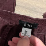 BDG Kick Corduroy Straight Leg Jeans raw hem jeans Burgundy size 26 Photo 4