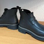 Hunter Black Women's Refined Stitch Detail Loafer Boots Size 7 Photo 3