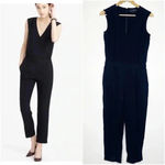 J.Crew Drapey Oxford Black Jumpsuit Size 0 Photo 1