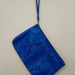 Vintage Toni blue genuine leather wristlet with bow. Photo 0