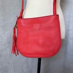 Fossil Women's Small Crossbody Bag Chili Pepper Red Tassel Accent Photo 1