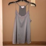 Pink Lily Lace Trim Satin Cami Tank Top Purple Grey Small Photo 1