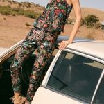 Anthropologie Mid Rise Skinny Jeans with floral print Photo 1