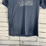 Under Armour  Youth XL Navy Performance Logo Athletic Loose Fit Gym Training Tee Photo 3