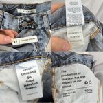 PacSun  High Rise Straight Leg Black Butterfly Print Blue Jeans Photo 3