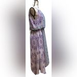 Cato  halter dress. Lavender and teal. Medium Photo 1